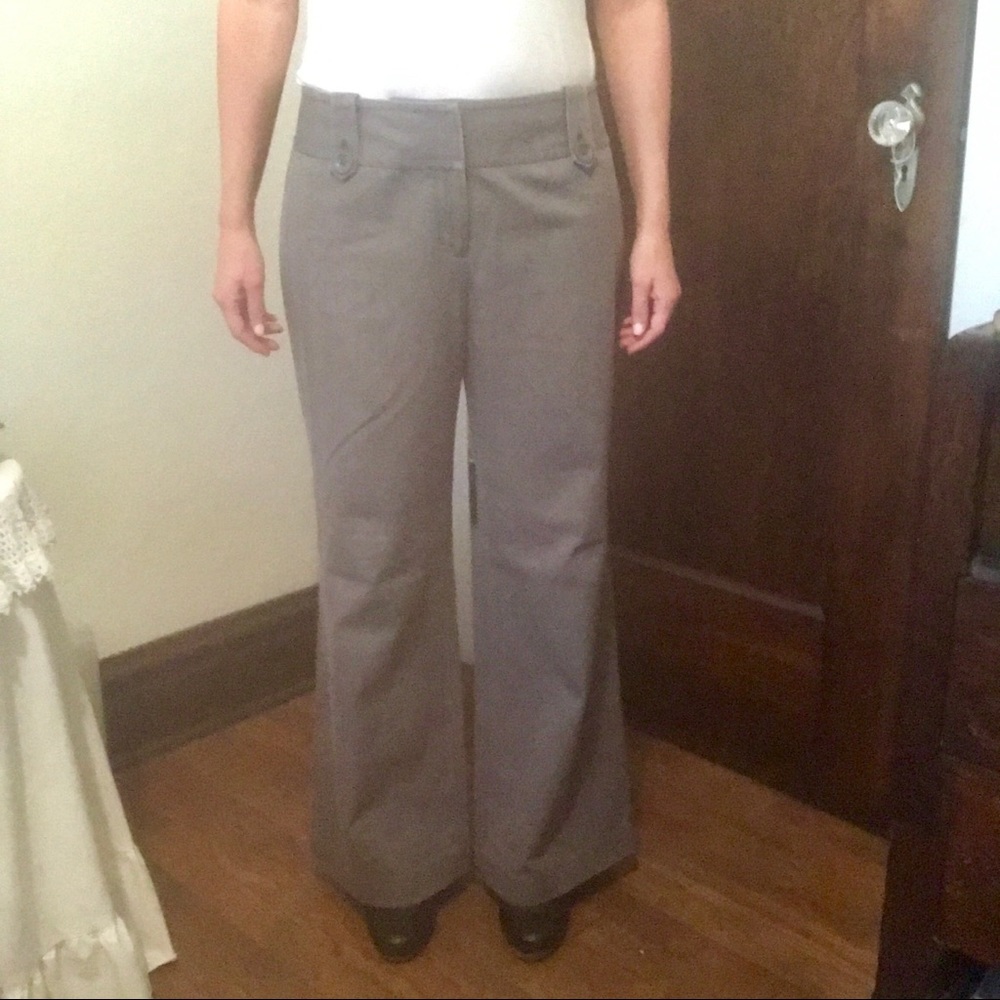 Ann Taylor LOFT Grey Wide-Leg Pants Size 8 - Picture 2 of 8